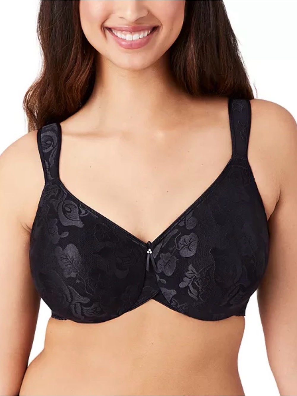 Wacoal Awareness 85567 Full Coverage Underwire Black Bra Sz 36C
